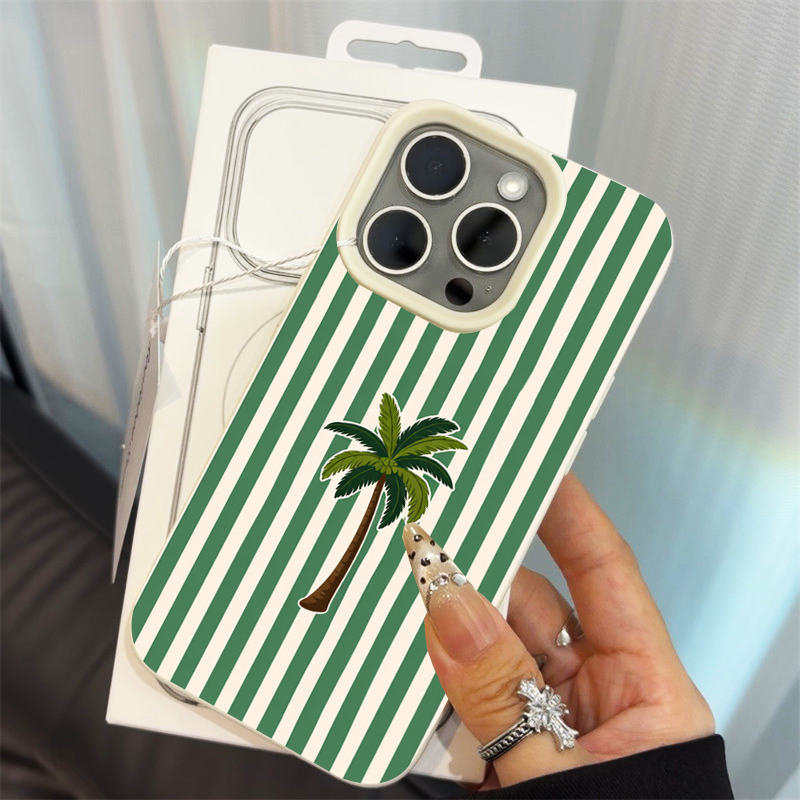 Phone Cases Xs Max - ココナッツツリーストライプ柄スマホケース iPhone Air 15 16 14