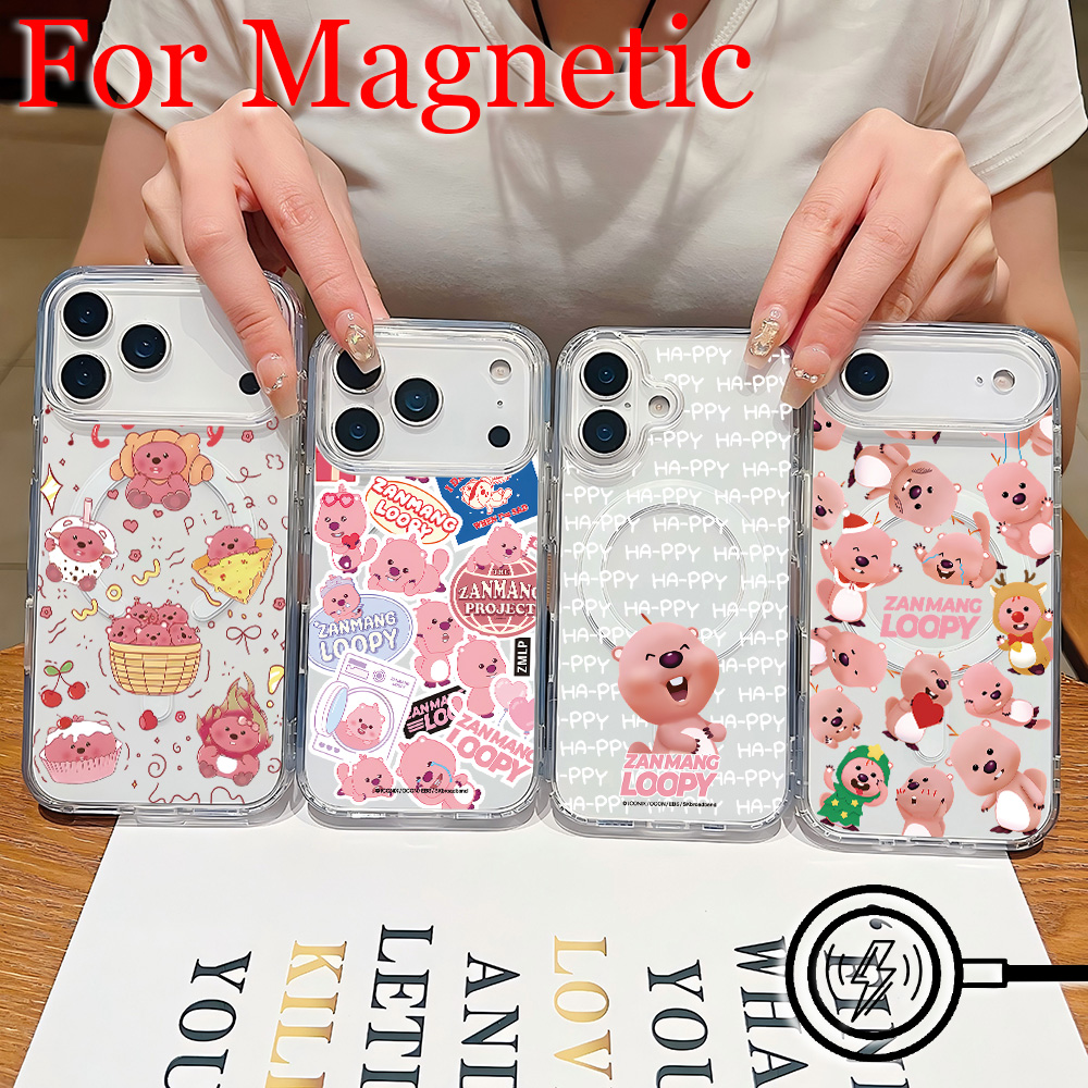 Phone Cases Loopy - キュートな漫画風Lループ磁気式スマホケース Samsung Galaxy S26 S25 S24