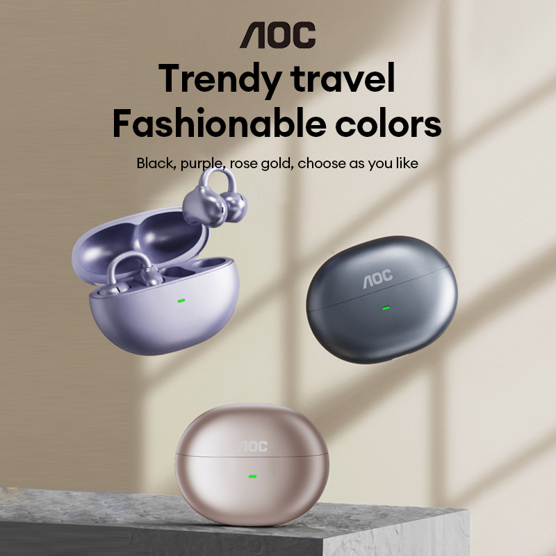 Phone Cases Case - AOC ACD2544 ワイヤレスBluetoothイヤークリップイヤホン オープンイヤーヘッドホン サラウンドステレオサウンド 低遅延