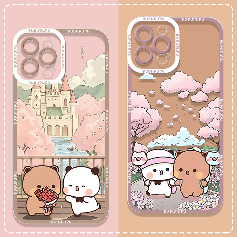 Phone Cases Clear - かわいいBUBU DUDUカップルクリアスマホケース、Samsung Galaxy A55 A54 A53