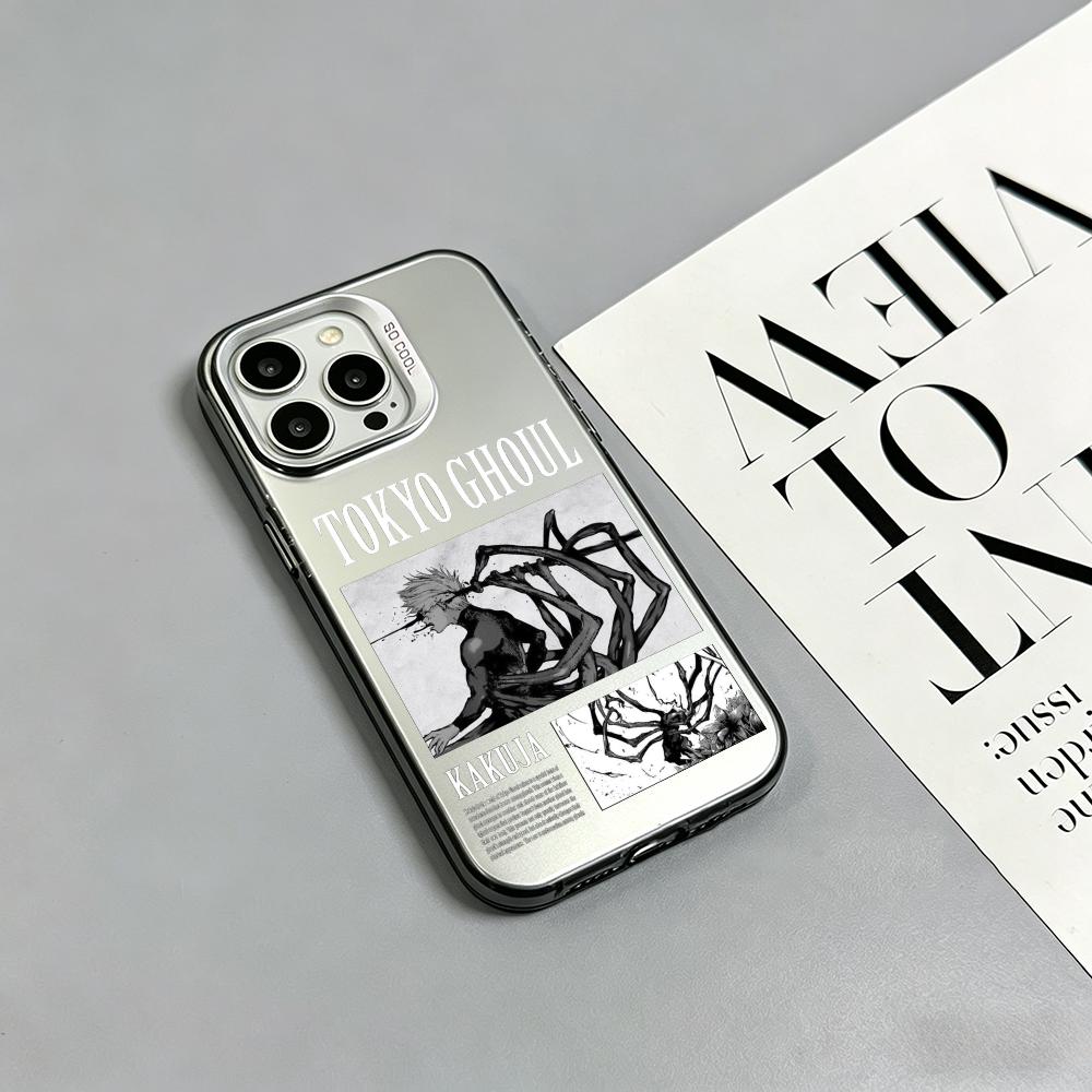 Phone Cases Tokyo - ホットアニメ豪華ゴーストT-東京喰種スマホケース IMD カラフルシルバーケース iPhone 17 16