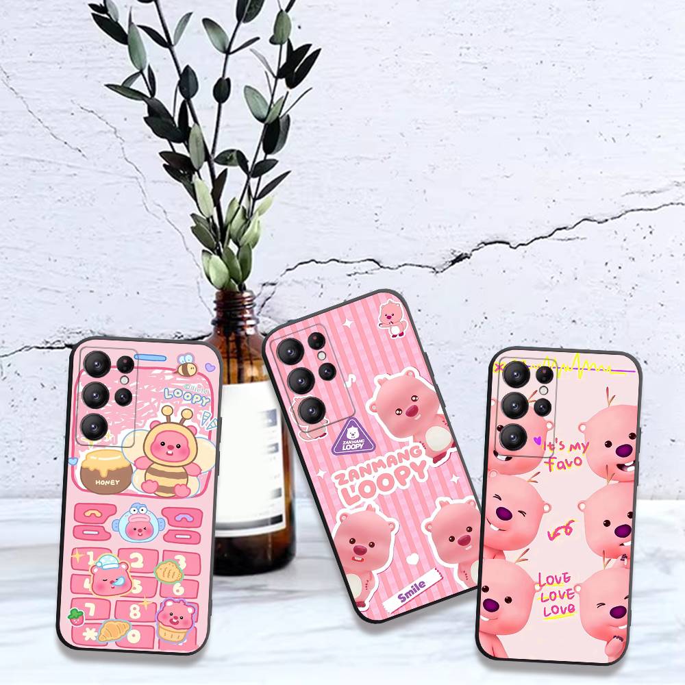 Phone Cases Loopy - 韓国ザンマンL-ルーピー携帯電話ケース サムスンS24 FE 25 Ultra Plus