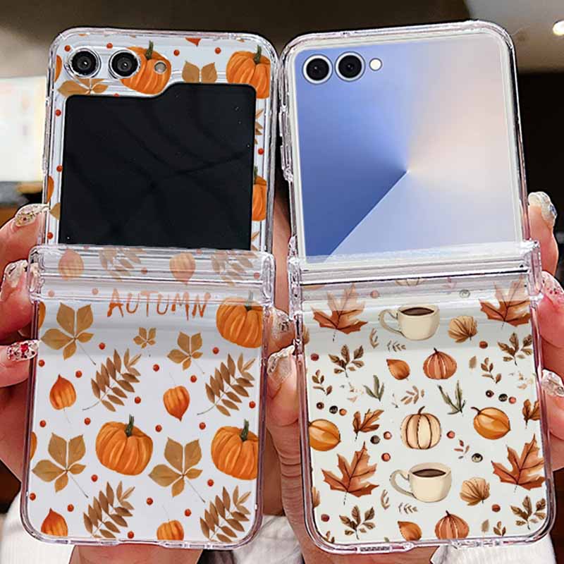 Phone Cases Z Flip 6 - 秋の紅葉柄スマホケース Samsung Galaxy Z Flip 7