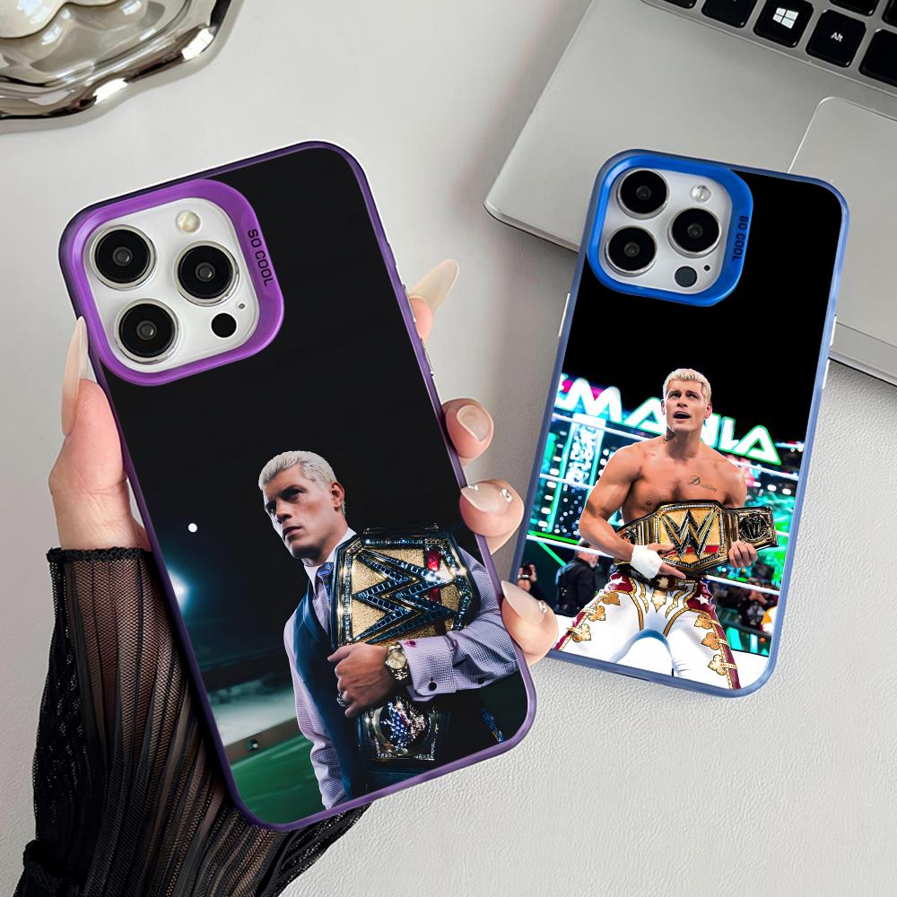 Phone Cases Rhode - C-Cody Rhodesスマホケース 玉虫色のシルバーホログラフィックグリッター スマホケース iPhone17 16