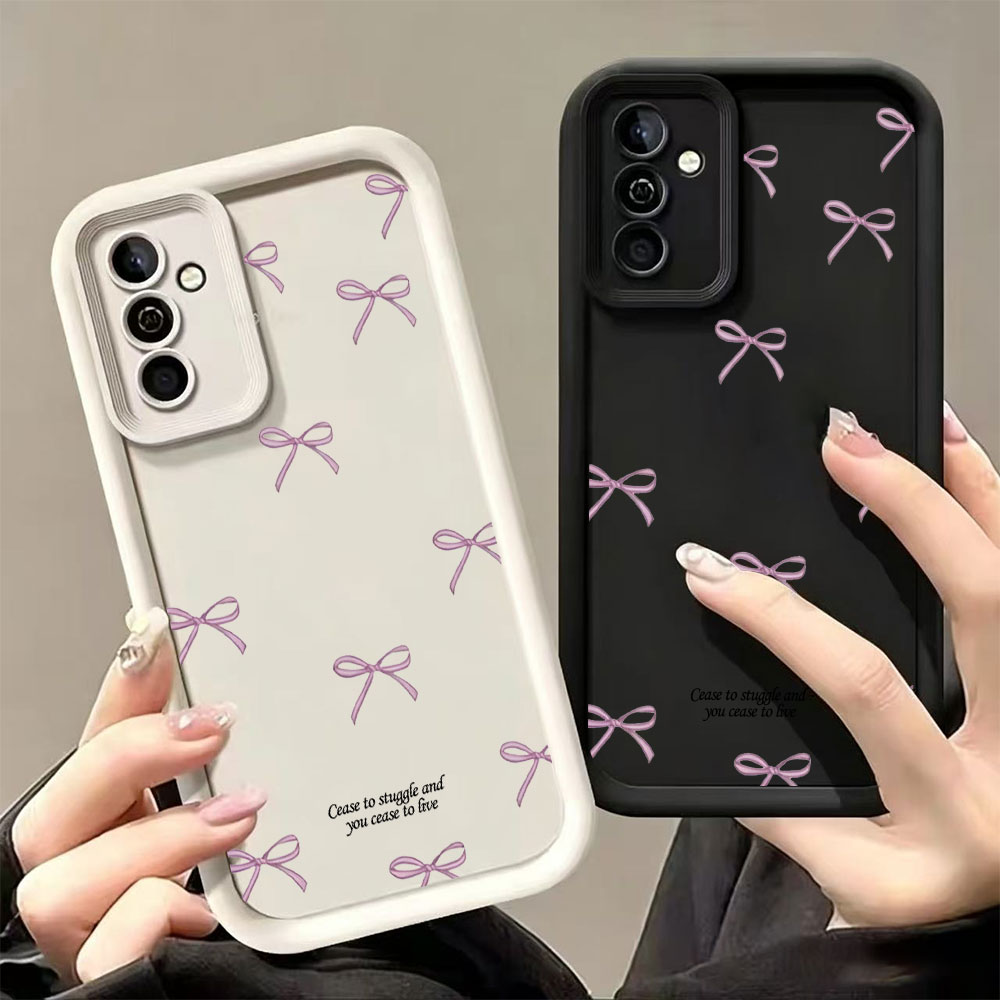 Phone Cases Samsung S23 - ピンクのリボン柄ソフトTPUスマホケース Samsung Galaxy S26 S25 S24