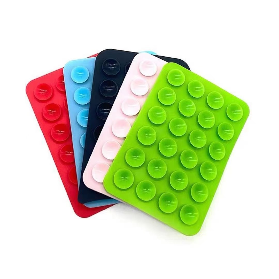 Phone Cases Case - シリコン吸盤式スマホホルダー 正方形 滑り止め背面ステッカー スマホケース用 多機能吊り下げパッド