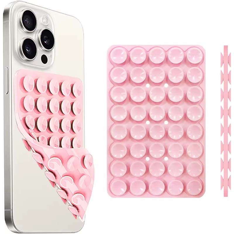 Phone Cases Case - 強力な両面ノーハンドグリップ付きシリコン吸盤式スマホスタンド、動画固定パッド、シリコンゴム吸盤、シリコンケース