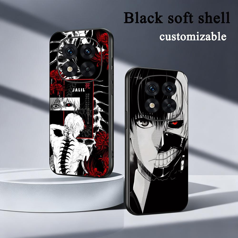 Phone Cases Tokyo - ホットな東京喰種クラシックアニメポスター柄スマホケース ソフトブラックフォンカバー Redmi Note15 11 12