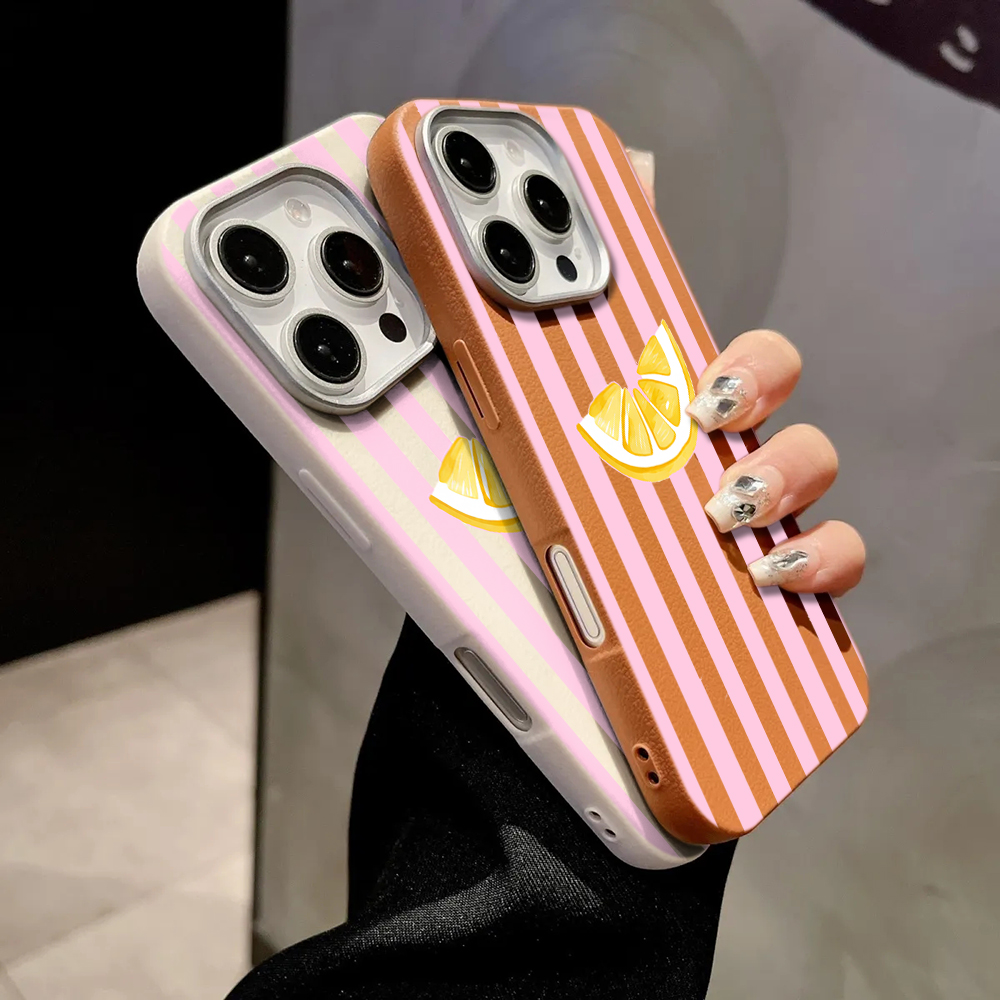 レモンピンクストライプ柄スマホケース Xiaomi Mi L - Phone Cases Xiaomi 15 のレビューと価格