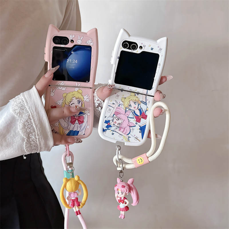 かわいい漫画日本のアニメ美少女戦士セーラームーンのスマホケー - Phone Cases Z Flip 6 のレビューと価格