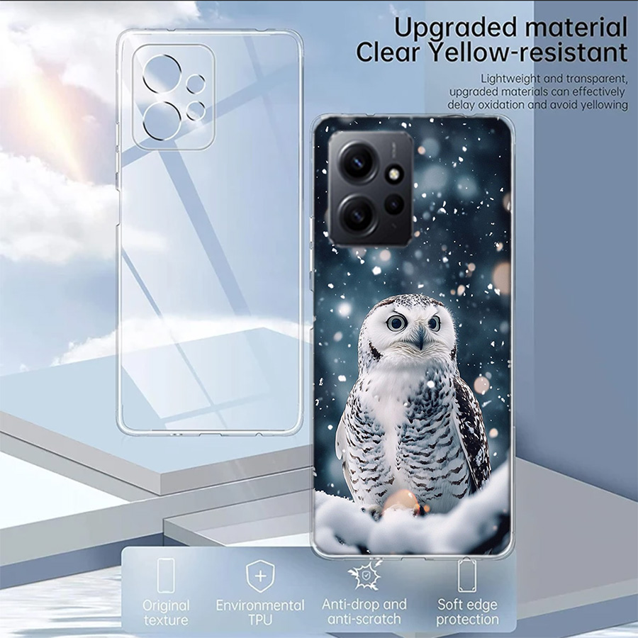 冬のフクロウ柄スマホケース Redmi Note 14 15 - Phone Cases Com のレビューと価格