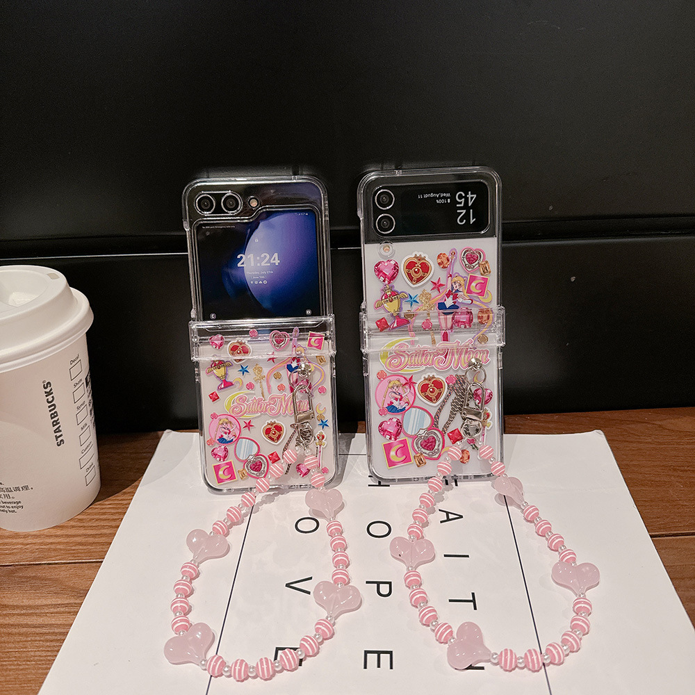 かわいい漫画日本のアニメ美少女戦士セーラームーンのスマホケー - Phone Cases Z Flip 6 のレビューと価格