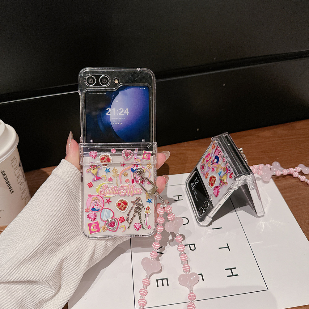 かわいい漫画日本のアニメ美少女戦士セーラームーンのスマホケー - Phone Cases Z Flip 6 のレビューと価格