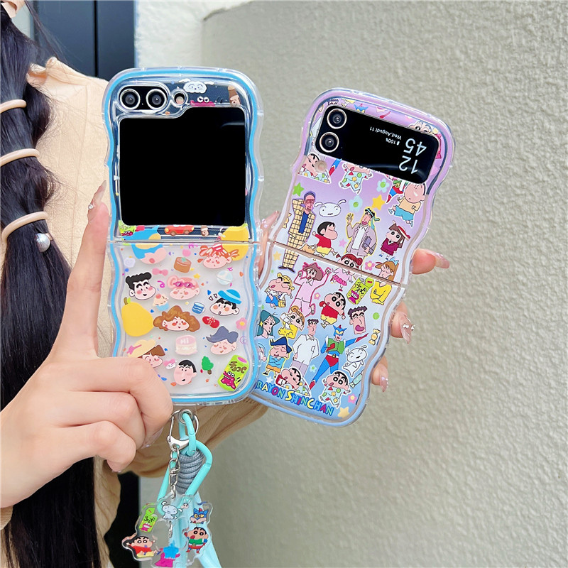 かわいい漫画日本のアニメクレヨンしんちゃんスマホケース サム - Phone Cases Z Flip 6 のレビューと価格