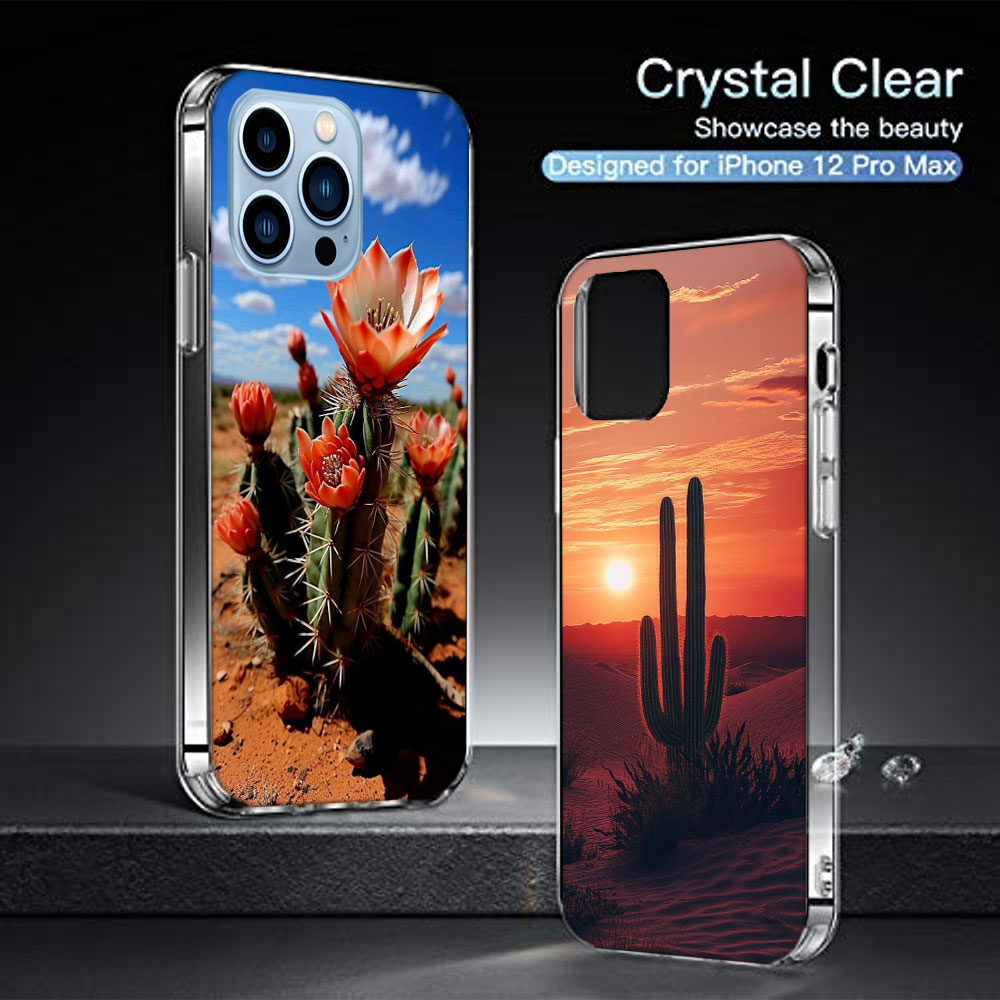 砂漠の風景とサボテン柄のスマホケース iPhone 17E  - Phone Cases Com のレビューと価格