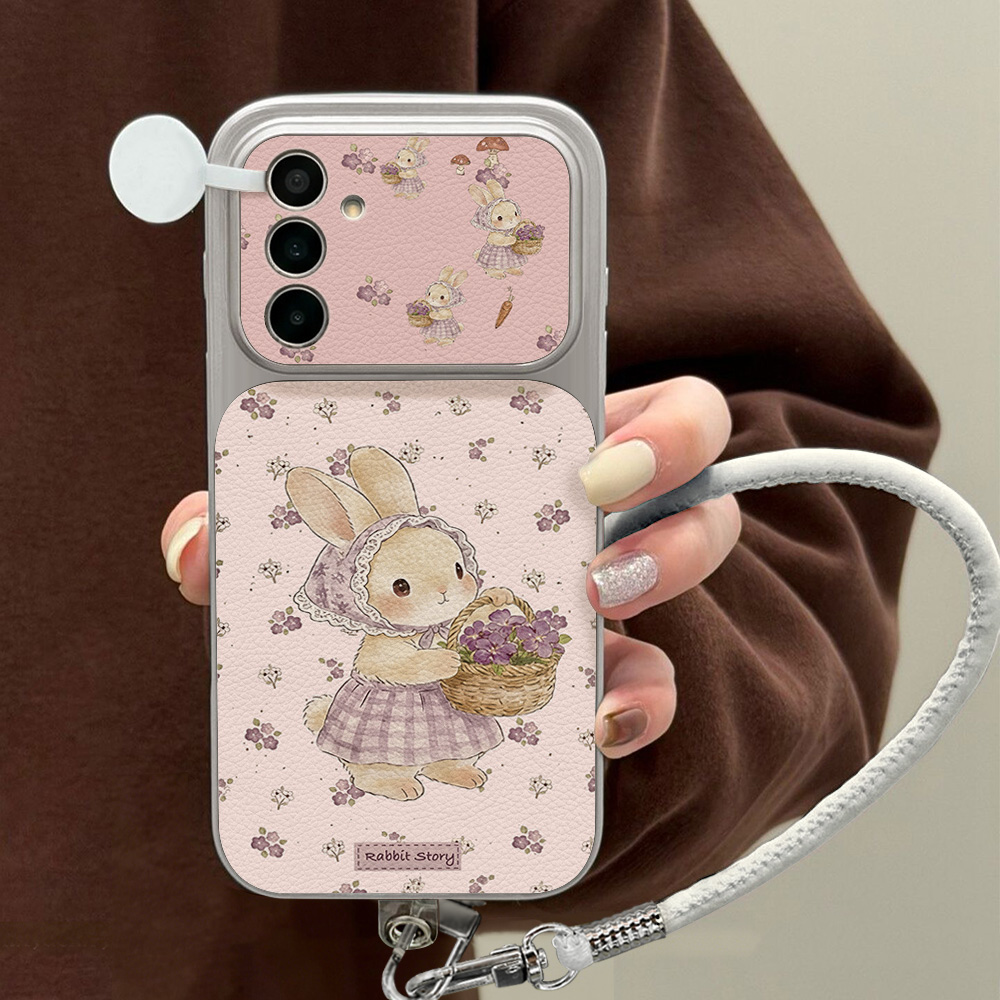 可愛いウサギ柄レザー携帯ケース Samsung A37 A5 - Phone Cases Leather のレビューと価格