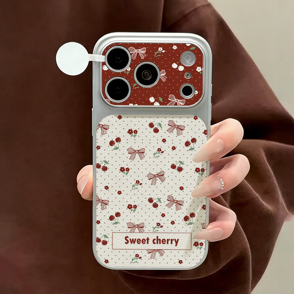 スイートチェリーボウレザーフォンケース iPhone 12  - Phone Cases Leather のレビューと価格