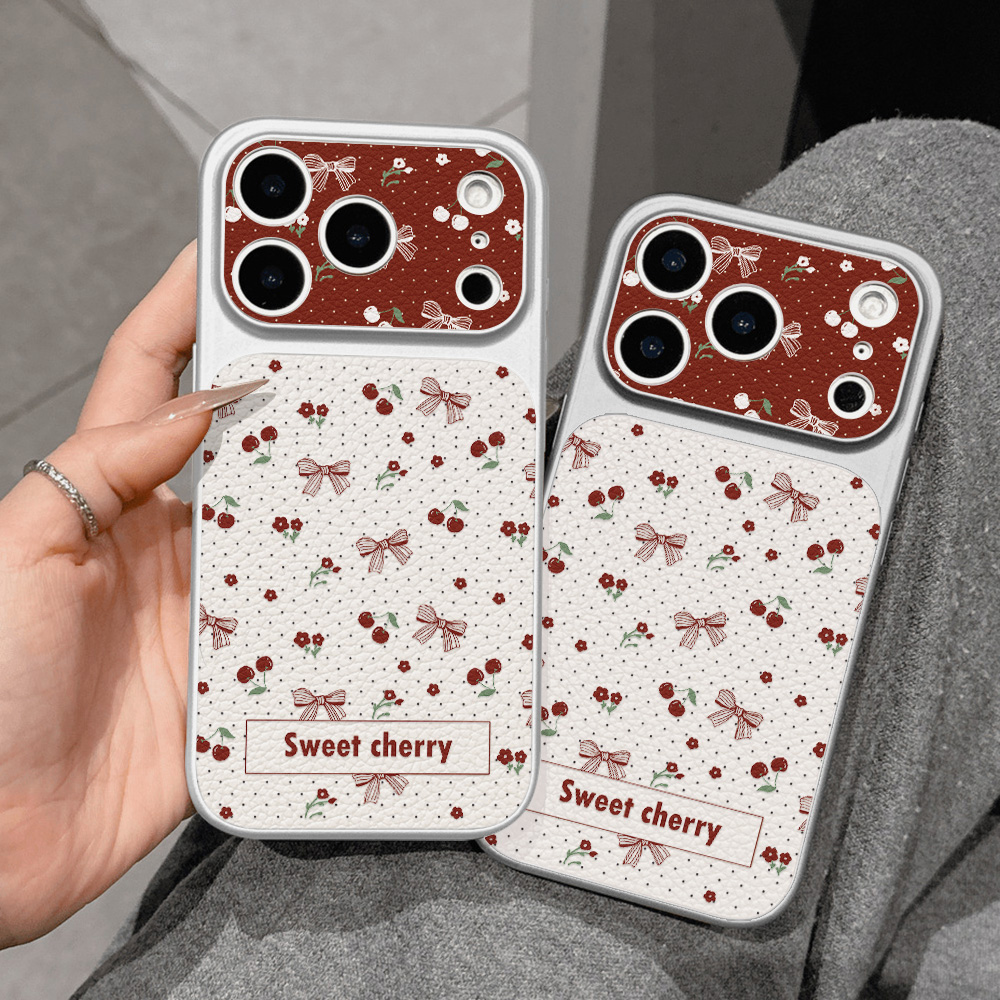 スイートチェリーボウレザーフォンケース iPhone 12  - Phone Cases Leather のレビューと価格
