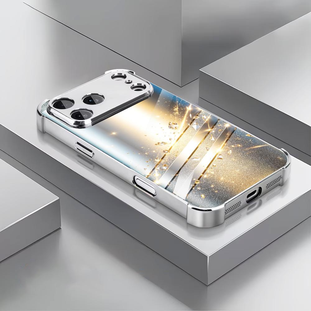 豪華なミニマリストシルバーガラス製スマホケース iPhone - Phone Cases Rhode のレビューと価格