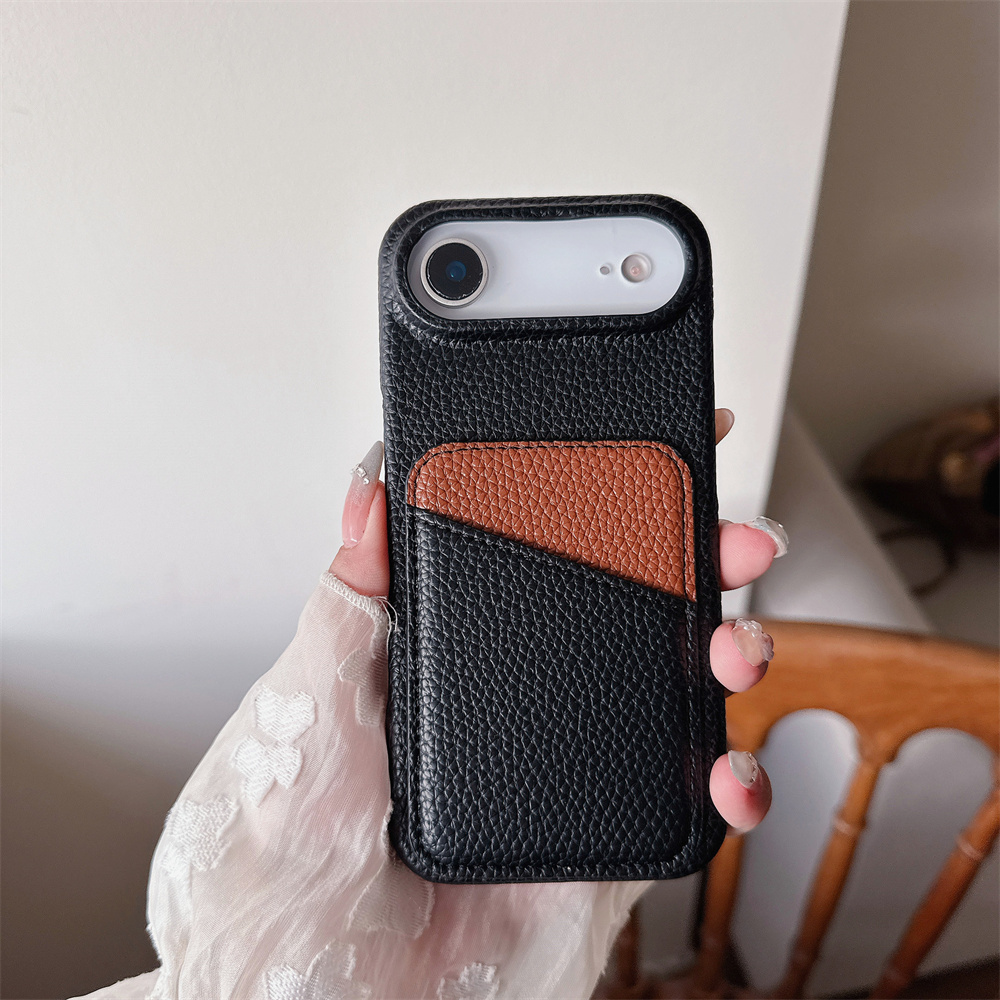 高級感カラー衝突レザーウォレットカードスロット付きスマホケー - Phone Cases With Wallet On Back のレビューと価格