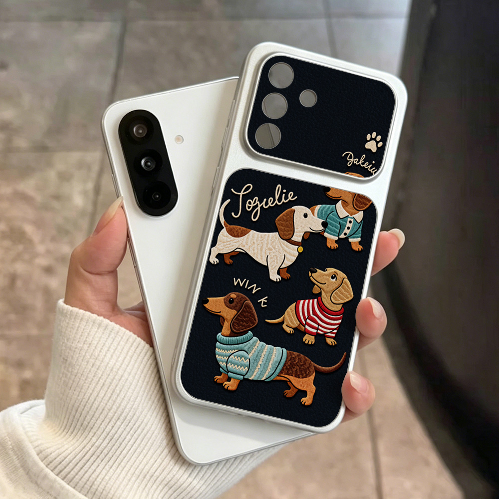漫画の子犬柄レザー携帯電話ケース Samsung A57 A - Phone Cases Leather のレビューと価格