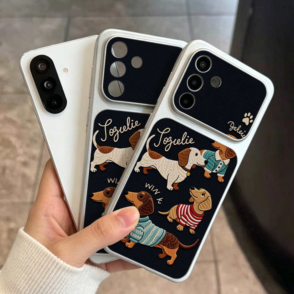 漫画の子犬柄レザー携帯電話ケース Samsung A57 A - Phone Cases Leather のレビューと価格