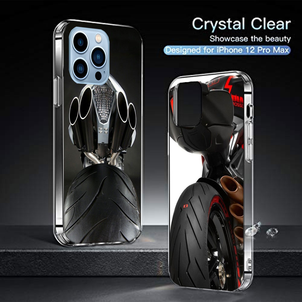 オートバイの後輪排気管風スマホケース iPhone 17E  - Phone Cases Com のレビューと価格