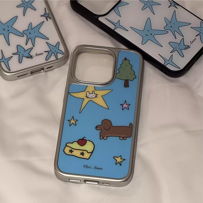 韓国のINSニッチクリエイティブブルースターパピーカップルフ - Phone Cases Xs Max のレビューと価格