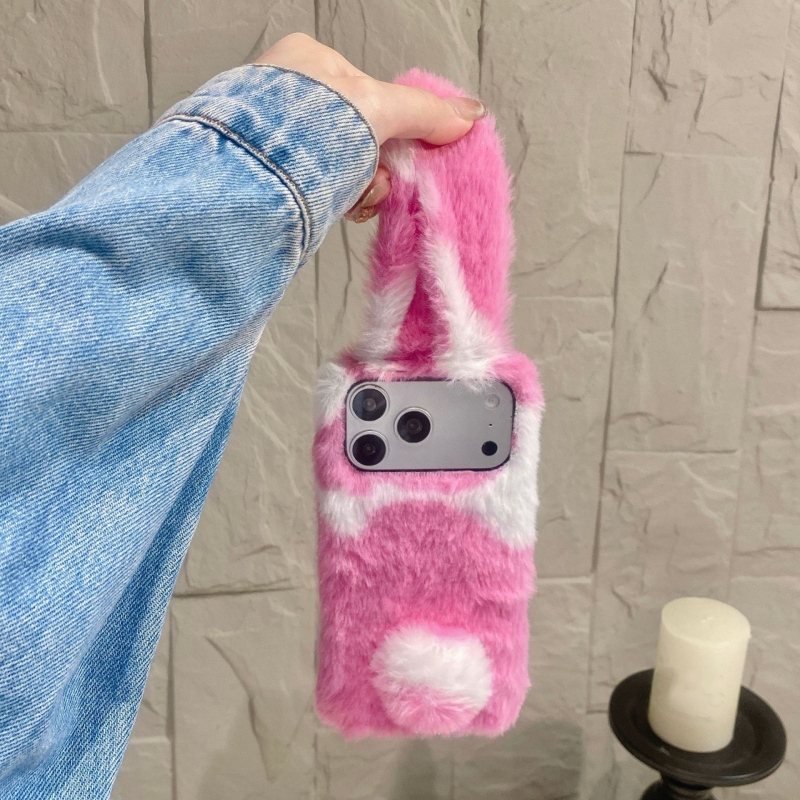 可愛いウサギデザインのふわふわスマホケース iPhone 1 - Phone Cases Iphone 16 のレビューと価格