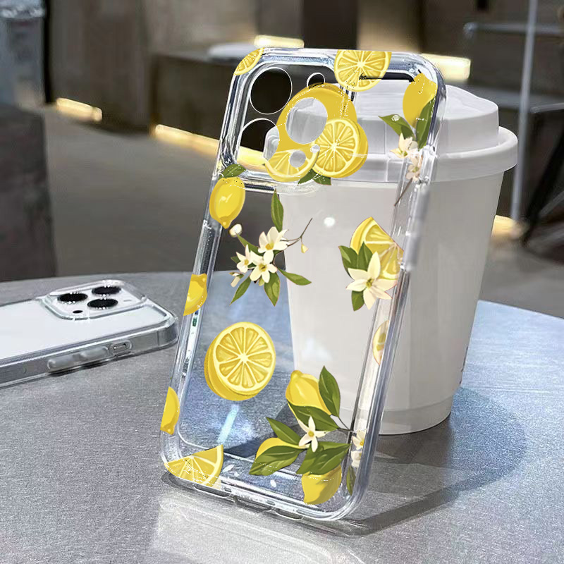 サマーフルーツレモンフラワークリアスマホケース Samsun - Phone Cases Clear のレビューと価格