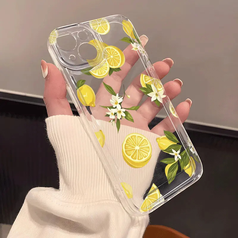 サマーフルーツレモンフラワークリアスマホケース Samsun - Phone Cases Clear のレビューと価格