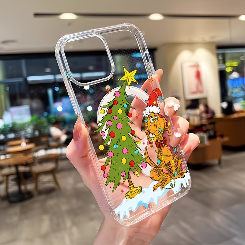 子犬をテーマにしたクリスマスパーティー クリアスマホケース  - Clear Magsafe Case のレビューと価格